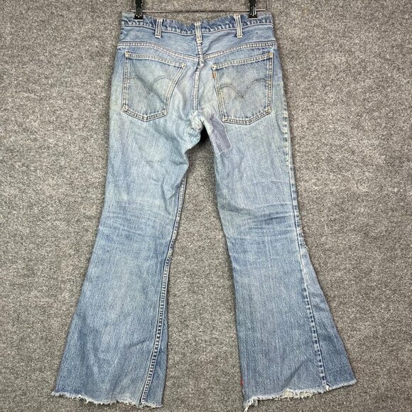 Vintage Levi’s Patchwork Flared Wide Leg Denim Jeans Women’s‎ Size 32W - Picture 4 of 9